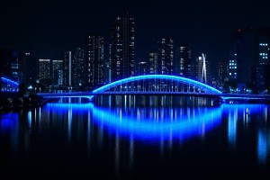 Nikon Digital Camera 永代橋と大都会＝えいたいばしとだいとかい＝Eitaibashi Bridge and the Big City